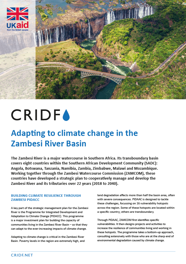 Adapting to climate change in the Zambesi River Basin | CRIDF RC